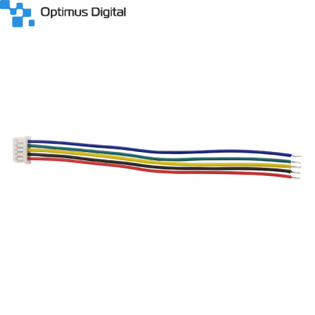 Cablu 5p 1.25 mm Mufat la un Singur Capat (15 cm)