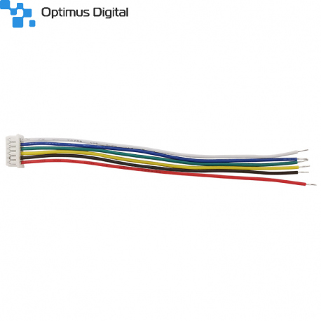 Cablu 6p 1.25 mm Mufat la un Singur Capat (20 cm)