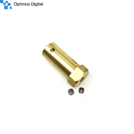 Long Hexagonal Motor Coupling Hub (4 mm) gold