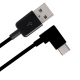 Cablu USB Tip A - USB Tip C (mufa la 90 de grade) de 0.25 m