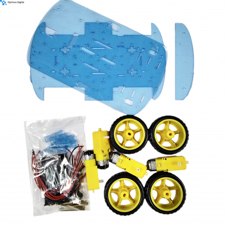 4 Motors Robot Rounded Kit (Transparent)