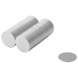 1/2 x 1/8 Disc - Plastic Coated - White - Neodymium Magnet