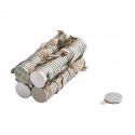 Magnet Disc din Neodim 8x1 mm N38 cu Banda Dublu Adeziva