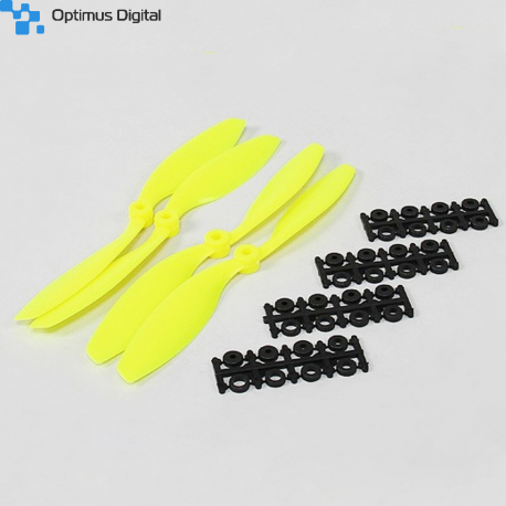 Set Două Perechi CW/CCW Elice 8045 - Galben Fosforescent