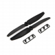 Set Două Elice CW/CCW Gemfan Carbon/Nylon 5030 cu 2 Pale - Negru