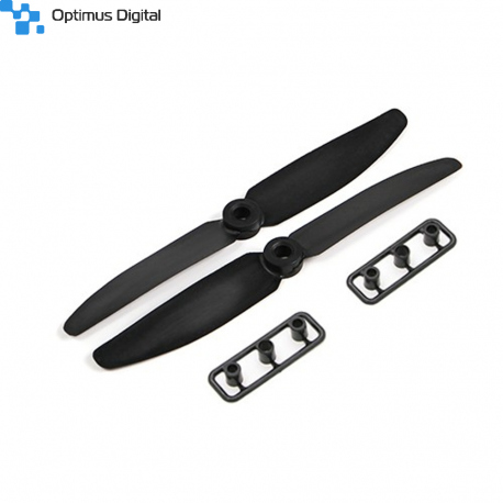 Set Două Elice CW/CCW Gemfan Carbon/Nylon 5030 cu 2 Pale - Negru