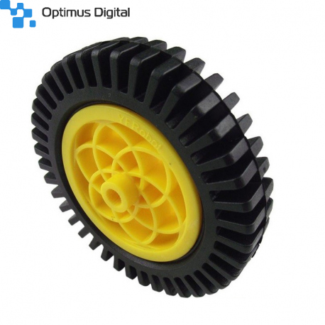 Yellow Wheel (80 mm) with Black Rubber
