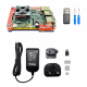 (pack) Raspberry Pi 4 Model B/4GB + Multicolor Case with Cooler and Plusivo Power Supply 5 V, 3 A