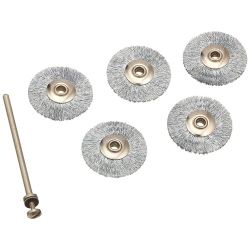 Proxxon 28952 - Steel Wire Wheel Brushes, 5 pcs (22 mm diameter)