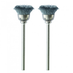 Proxxon 28953 - Carbon Steel Cup Brushes with 33/64" Diameter, Grey, 2 Piece