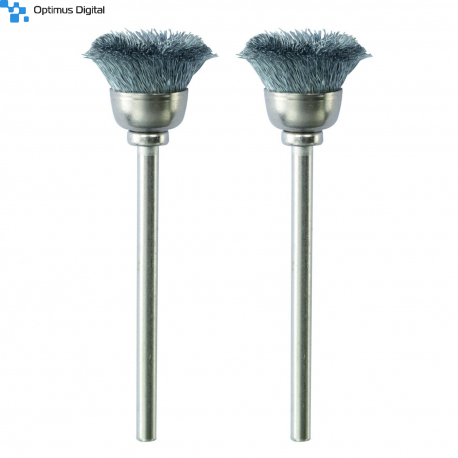 Proxxon 28953 - Carbon Steel Cup Brushes with 33/64" Diameter, Grey, 2 Piece