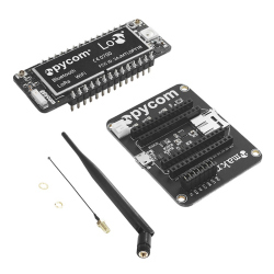 LoPy Development Board, LoRa Antenna and Expansion Board
