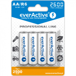 Set de 4 Acumulatori Ni-MH R6 / AA 2600 mAh EverActive