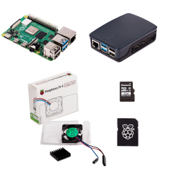(pack) Raspberry Pi 4 Model B/4GB + Original Case, MicroSD 32 GB NOOBs Card and Fan