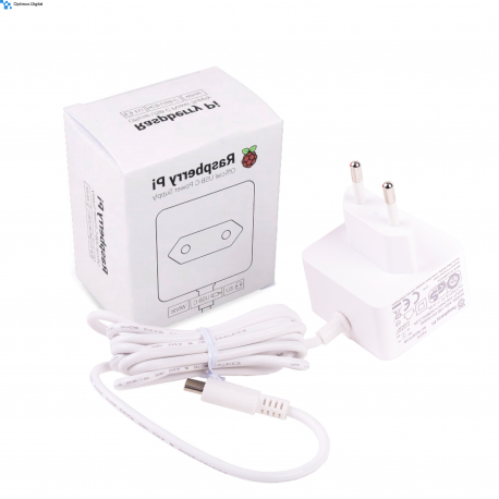 Alimentator Alb de 5 V, 3 A pentru Raspberry Pi 4 Model B, EU