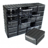 20 Black Drawers Set (drawer dimensions 105x120x60mm, polypropylene)