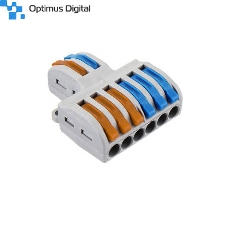 PCT-SPL-62 0.08-2.5mm 6:2 Pole Wire Connector Terminal Block with Spring Lock Lever for Cable Connection
