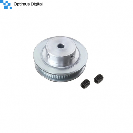 Roata scripete din aluminiu cu diametru intern de 8 mm, 60 dinti pentru curea GT2-6mm