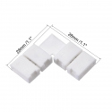 Conector 8 mm pentru LED, cu 2 pini (set 2 buc)