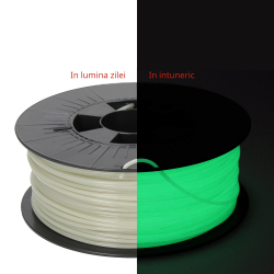 Filament Fosforescent pentru Imprimanta 3D 1.75 mm PLA 1 kg - Verde