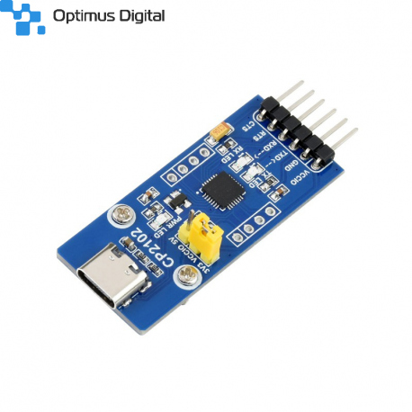 Modul CP2102 de Comunicare de la USB la UART (TTL) cu Conector USB-C
