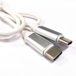 Cablu USB Tip-C Tata la Tip-C Tata Alb