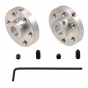 Pololu Universal Aluminum Mounting Hub for 1/4" (6.35mm) Shaft, No. 4-40 Holes (2-Pack)