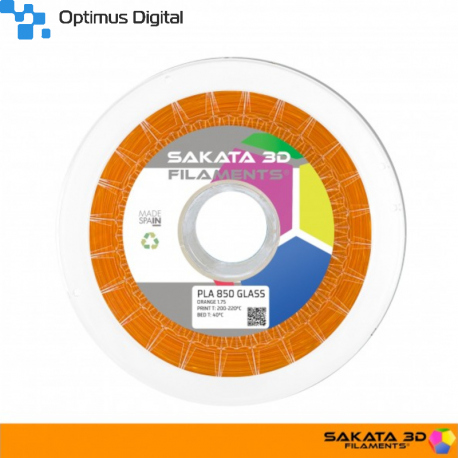 Filament Sakata 3D GLASS PLA 850 - Portocaliu 1.75 mm 1 kg