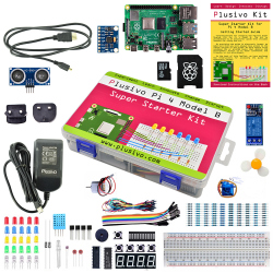 Kit Plusivo Pi 4 Super Starter cu Raspberry Pi 4 cu 2 GB RAM si card NOOBs de 16 GB