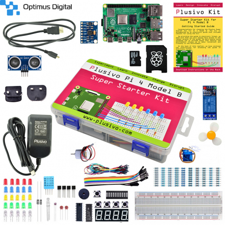 Plusivo Pi 4 Super Starter Kit with Raspberry Pi 4 with 8 GB of RAM and 16 GB sd card with NOOBs