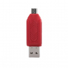 SD Card Reader with USB and Micro USB - Red