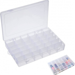 Plastic Box with 36 Compartments (17.5 x 17.5 x 4.2 cm)