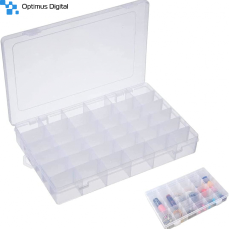 Plastic Box with 36 Compartments (17.5 x 17.5 x 4.2 cm)