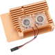 Heatsink Case for Raspberry Pi 4 (Gold Color, Dual Fan)