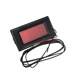 Red Digital Thermometer with Temperature Alarm (-60 ~ 125 °C, 12 V)