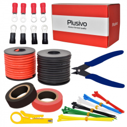 Set de fire siliconice Plusivo (12AWG, 2 culori, 8m fiecare)