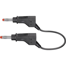 Black Cable 32A with 4mm Banana Connectors