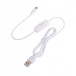 5V 3A USB to Type C Cable With ON/OFF Switch Power for Raspberry Pi 4B (1.5 m, white)