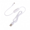 5V 3A USB to Type C Cable With ON/OFF Switch Power for Raspberry Pi 4B (1.5 m, white)