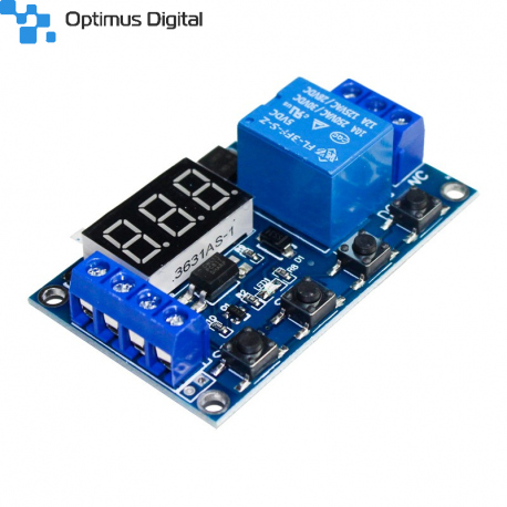 6-20V 1-Channel Power Relay Module with Adjustable Timing Cycle