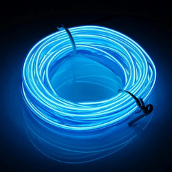 5M Neon Light Dance Party Decor Light Neon LED Lamp Flexible EL Wire Rope Tube Waterproof LED Strip - Only EL Wire -BLUE