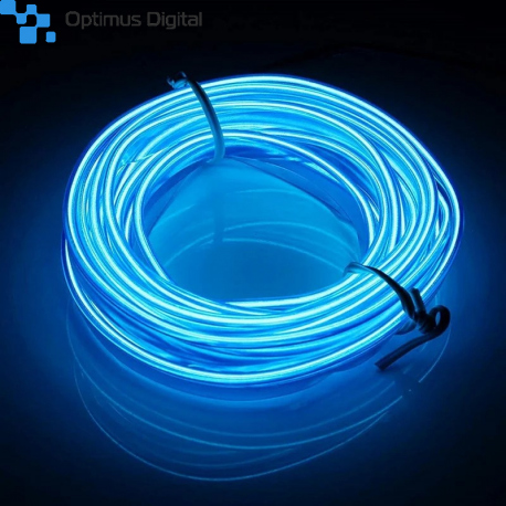 5M Neon Light Dance Party Decor Light Neon LED Lamp Flexible EL Wire Rope Tube Waterproof LED Strip - Only EL Wire -BLUE