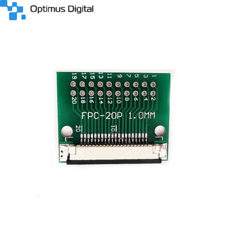 FFC / FPC Adapter Board 1mm to 2.54mm Soldered Connector - 20 pin