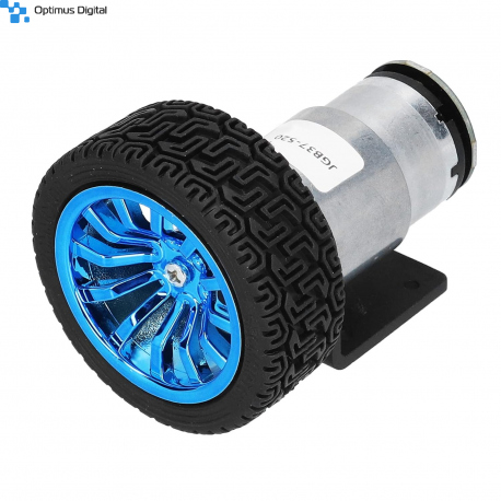 Motor cu Reductor, Codor și Roată JGB37-520 (12 V, 1:90, 107 RPM)