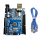 Placă de Dezvoltare Compatibilă cu Arduino UNO (ATmega328p și CH340) şi Cablu 50 cm