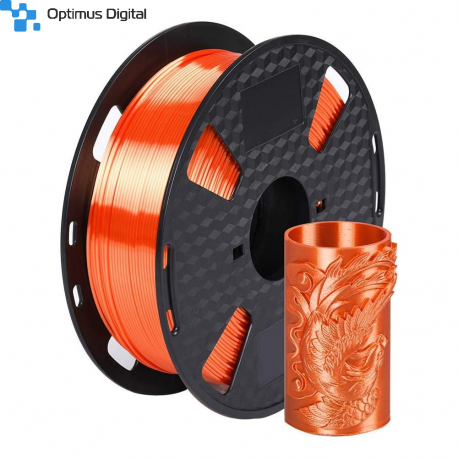 1.75 mm, 1 kg PLA Silk Gloss Filament for 3D Printer - Orange