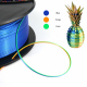 1.75 mm, 1 kg PLA Silk Three Colors Filament for 3D Printer - Blue/Green/Orange