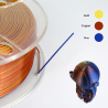 1.75 mm, 1 kg PLA Silk Three Colors Filament for 3D Printer - Gold/Copper/Blue
