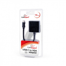 USB-C to VGA adapter, black, blister