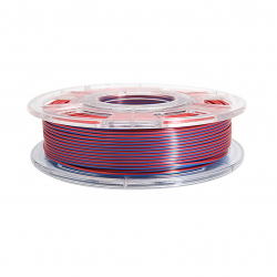 Filament Silk Gloss pentru Imprimanta 3D 1.75 mm PLA 1 kg - Bicolor Rosu si Albastru